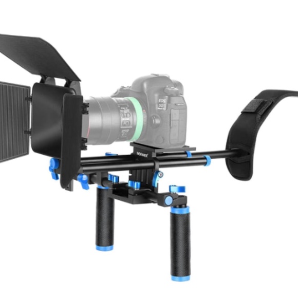 Neewer Universal Shoulder Camera Rig with Matte Box with Blue Accents - Picture 2 of 7